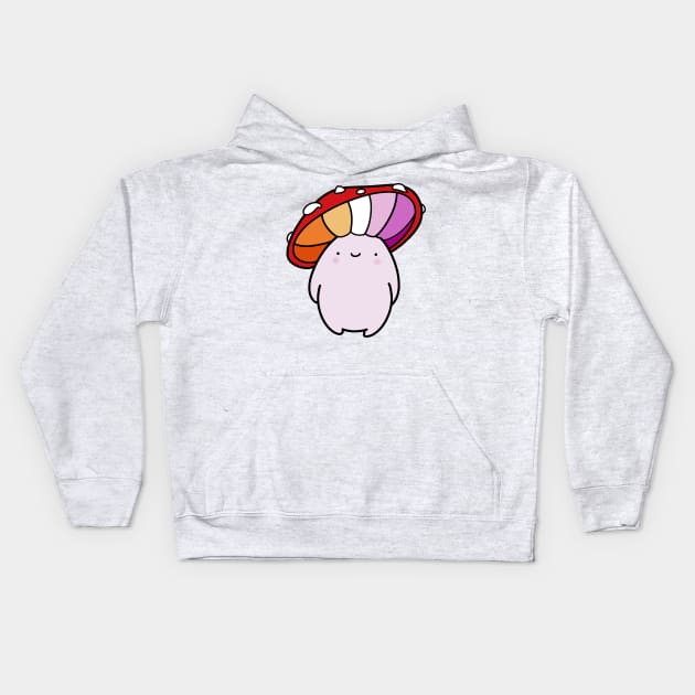 Lesbian Pride Shroom Kids Hoodie by lrmackay